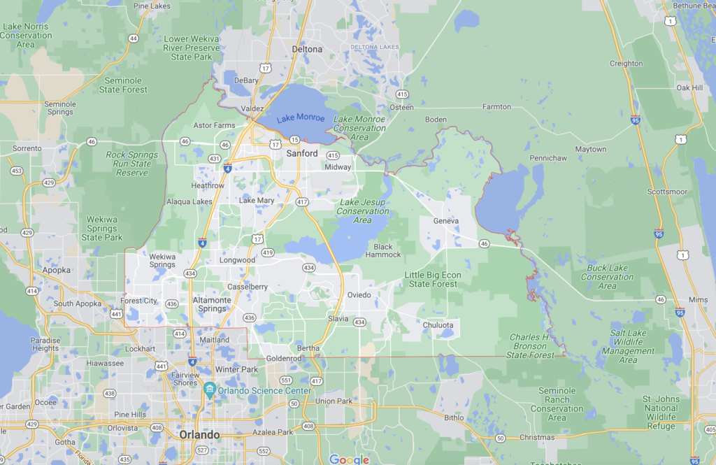 Seminole County Fl Tree Service Area